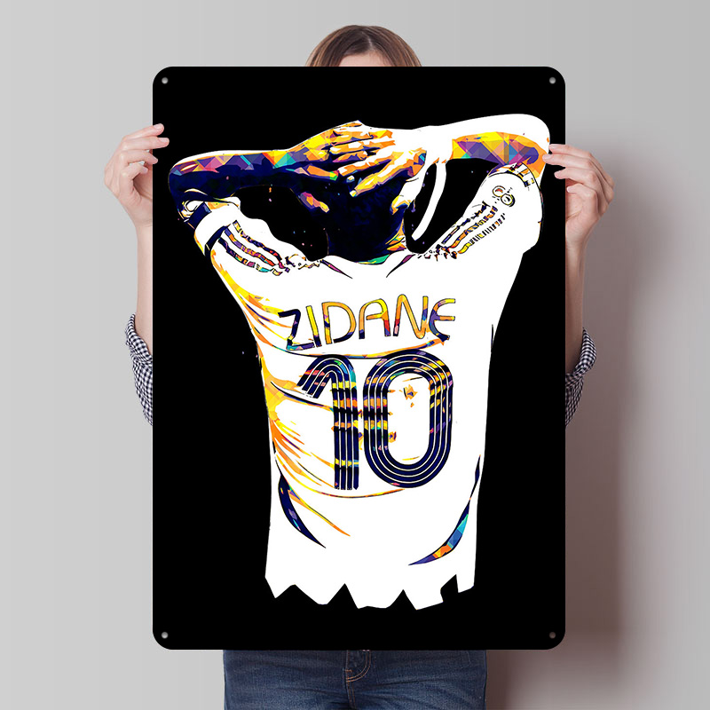Zidane Soccer Jersey Metal Pos - Retro Gaming Jersey recension och pris