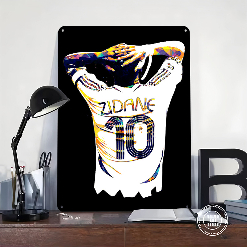 Zidane Soccer Jersey Metal Pos - Retro Gaming Jersey recension och pris