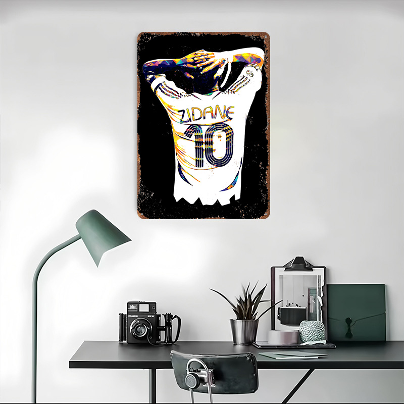 Zidane Soccer Jersey Metal Pos - Retro Gaming Jersey recension och pris