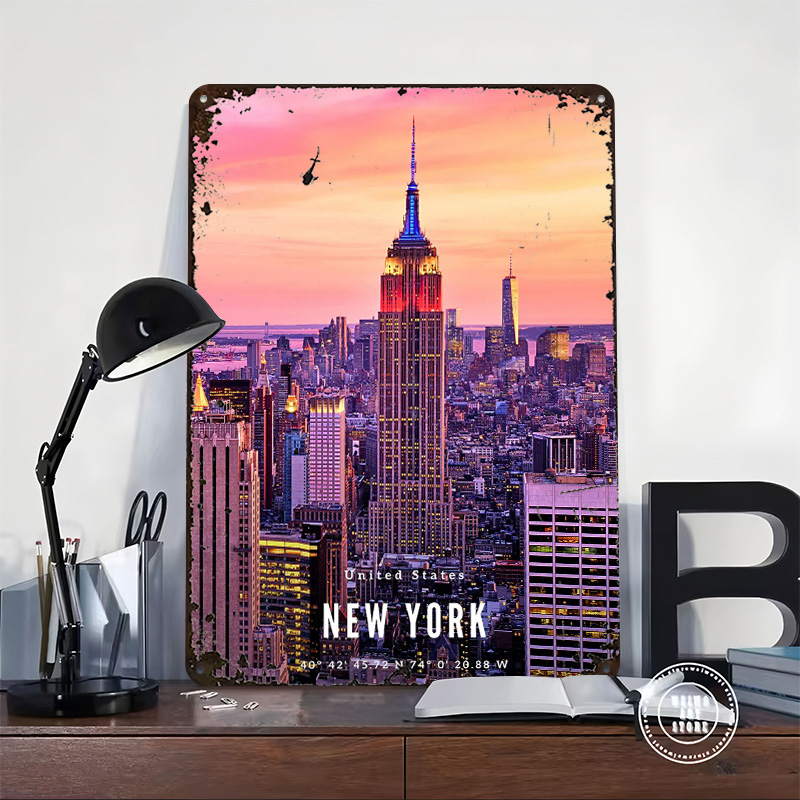 New York City Skyline Poster C - Retro Gaming York recension och pris