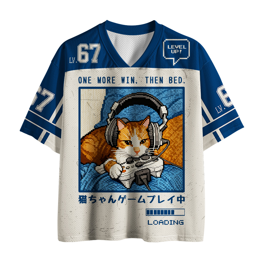 Unisex Funny Gamer Cat Jersey  - Retro Gaming Jersey recension och pris