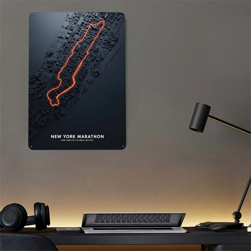 New York Marathon Map Tin Post - Retro Gaming York recension och pris