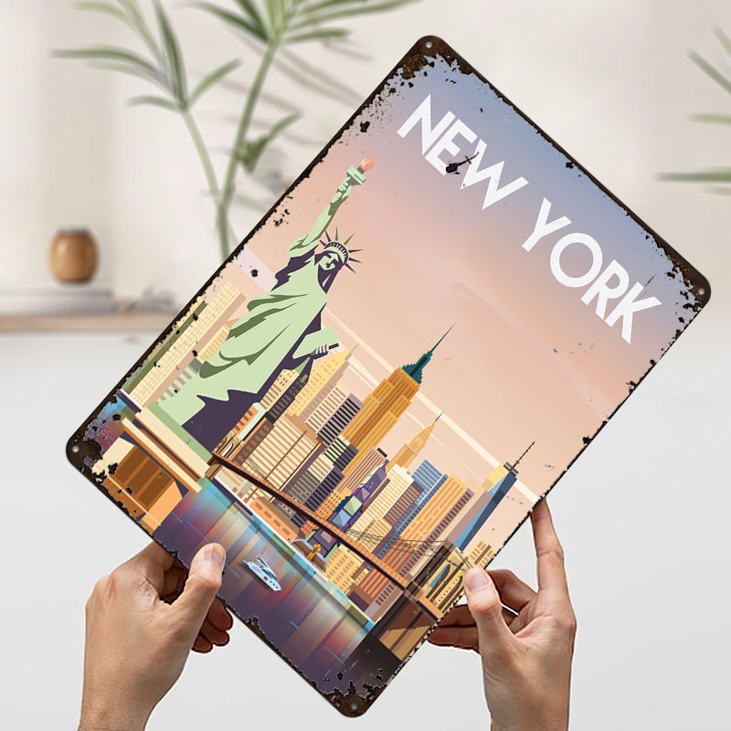 New York Metal Poster Custom W - Retro Gaming York recension och pris