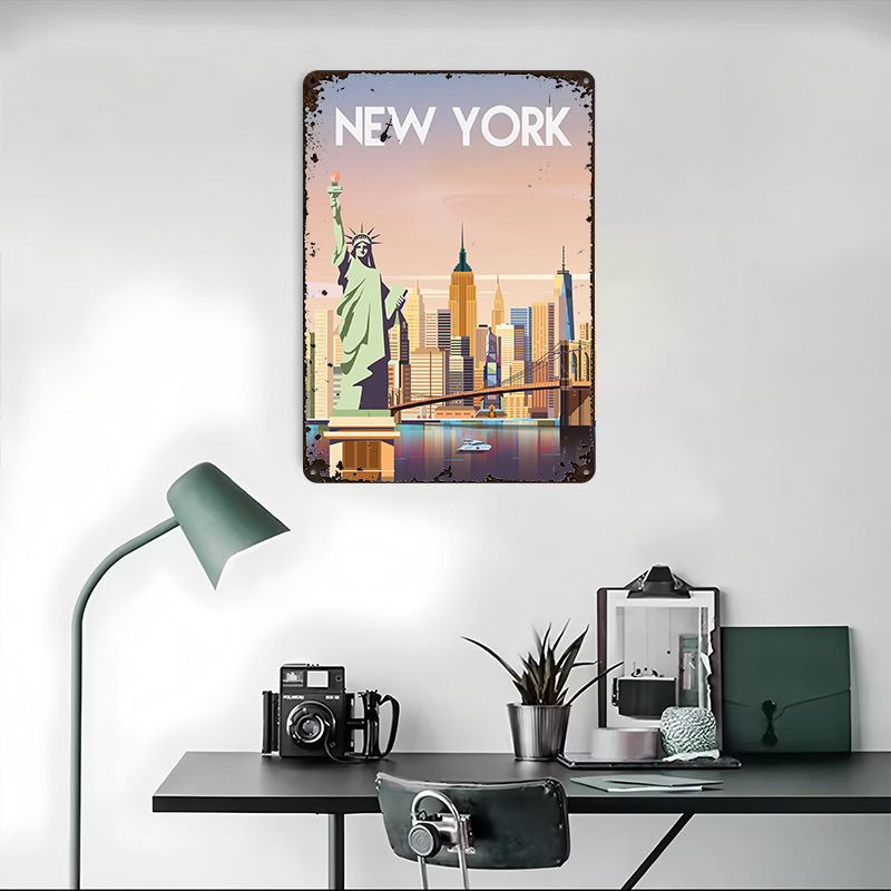 New York Metal Poster Custom W - Retro Gaming York recension och pris