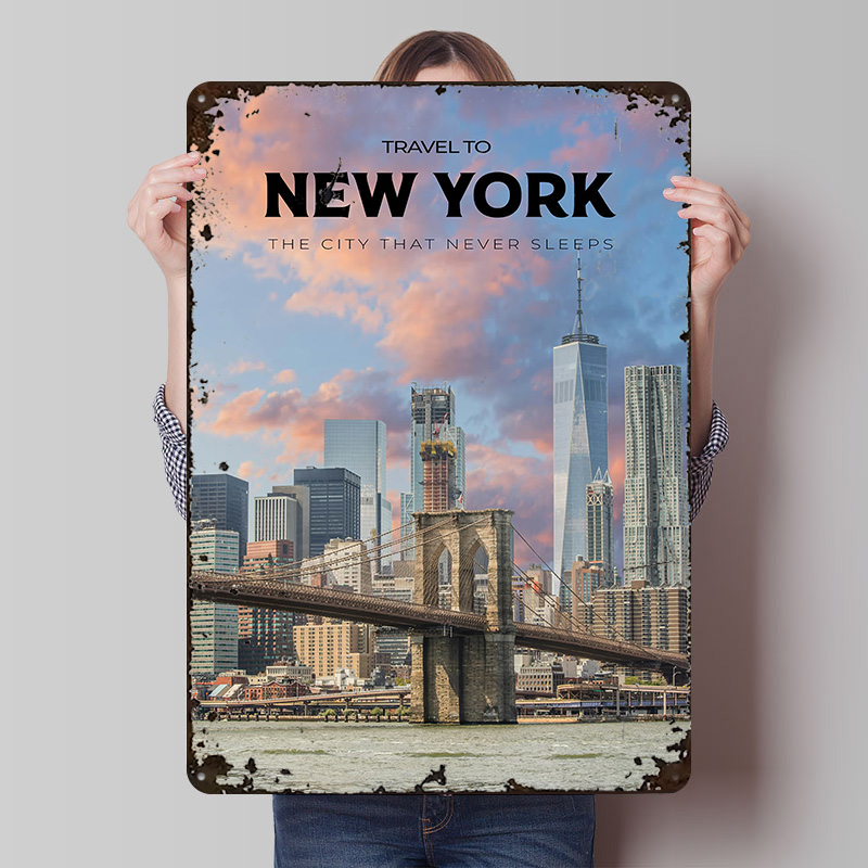New York Travel Print Poster C - Retro Gaming York recension och pris