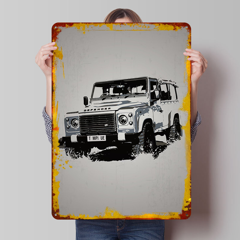 UK Car Rover Defender Poster C - Retro Gaming Uk recension och pris