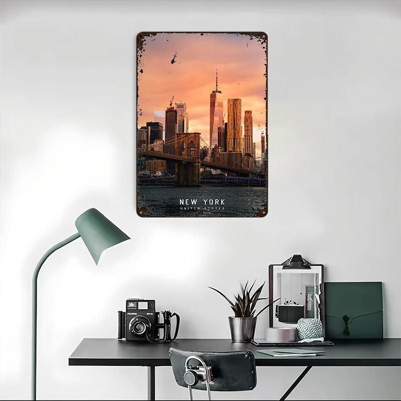 New York Tinplate Poster Custo - Retro Gaming York recension och pris